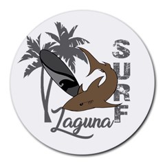 Surf - Laguna Round Mousepads by Valentinaart