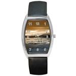 Arctic Sunrise Barrel Style Metal Watch Front