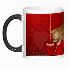 Cute, Playing Kitten With Hearts Morph Mugs by FantasyWorld7