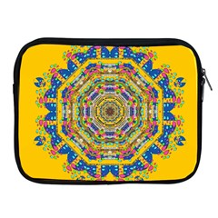 Happy Fantasy Earth Mandala Apple Ipad 2/3/4 Zipper Cases by pepitasart