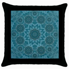 Wood And Stars In The Blue Pop Art Throw Pillow Case (black) by pepitasart