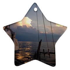 Sailing Into The Storm Star Ornament (two Sides) by oddzodd