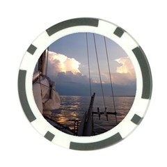 Sailing Into The Storm Poker Chip Card Guard by oddzodd