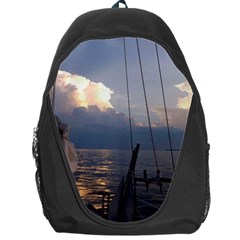 Sailing Into The Storm Backpack Bag by oddzodd