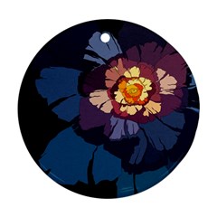 Flower Round Ornament (two Sides) by oddzodd