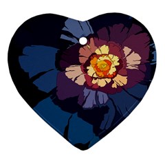Flower Heart Ornament (two Sides) by oddzodd