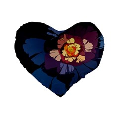 Flower Standard 16  Premium Heart Shape Cushions