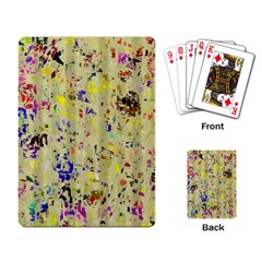 Paint Strokes On A Wood Background                    Playing Cards Single Design by LalyLauraFLM