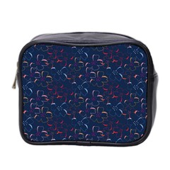 Colorful Floral Patterns Mini Toiletries Bag 2-side