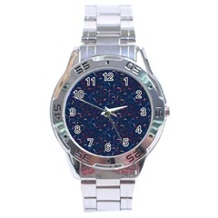 Colorful Floral Patterns Stainless Steel Analogue Watch