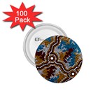 Aboriginal Art – Wetland Dreaming 1.75  Buttons (100 pack)  Front