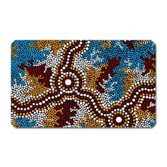 Aboriginal Art – Wetland Dreaming Magnet (rectangular) by hogartharts