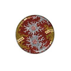 Aboriginal Art – Riverside Dreaming Hat Clip Ball Marker