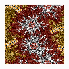 Aboriginal Art – Riverside Dreaming Medium Glasses Cloth (2-side) by hogartharts