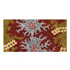 Aboriginal Art – Riverside Dreaming Satin Shawl by hogartharts