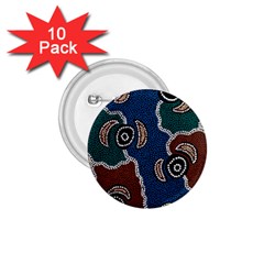 Aboriginal Art - Riverside Dreaming 1 75  Buttons (10 Pack)