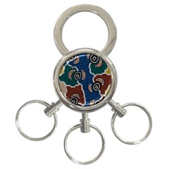 Aboriginal Art - Riverside Dreaming 3-ring Key Chains