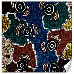 Aboriginal Art - Riverside Dreaming Canvas 12  X 12  