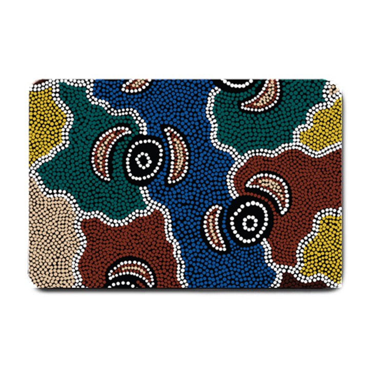 Aboriginal Art - Riverside Dreaming Small Doormat 