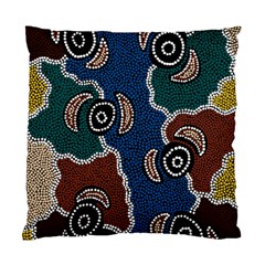 Aboriginal Art - Riverside Dreaming Standard Cushion Case (one Side)