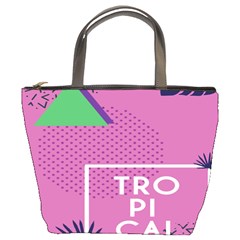 Behance Feelings Beauty Polka Dots Leaf Triangle Tropical Pink Bucket Bags