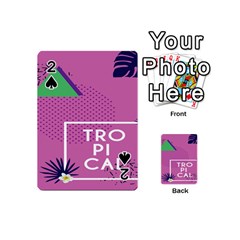 Behance Feelings Beauty Polka Dots Leaf Triangle Tropical Pink Playing Cards 54 (mini)  by Mariart