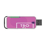 Behance Feelings Beauty Polka Dots Leaf Triangle Tropical Pink Portable USB Flash (One Side) Front