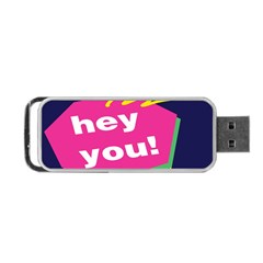 Behance Feelings Beauty Hey You Leaf Polka Dots Pink Blue Portable Usb Flash (one Side)