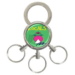 Behance Feelings Beauty Local Polka Dots Green 3-ring Key Chains