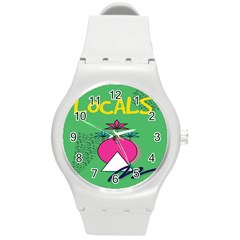 Behance Feelings Beauty Local Polka Dots Green Round Plastic Sport Watch (m)