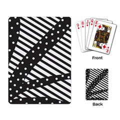 Ambiguous Stripes Line Polka Dots Black Playing Card