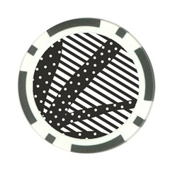 Ambiguous Stripes Line Polka Dots Black Poker Chip Card Guard (10 Pack) by Mariart