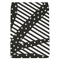 Ambiguous Stripes Line Polka Dots Black Flap Covers (l) 