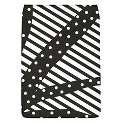 Ambiguous Stripes Line Polka Dots Black Flap Covers (s)  by Mariart