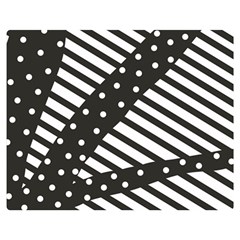 Ambiguous Stripes Line Polka Dots Black Double Sided Flano Blanket (medium)  by Mariart