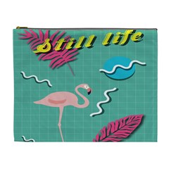 Behance Feelings Beauty Flamingo Bird Still Life Leaf Green Pink Red Cosmetic Bag (xl) by Mariart