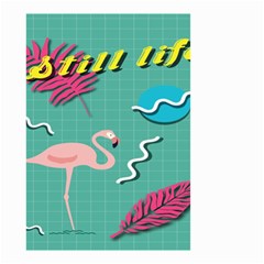 Behance Feelings Beauty Flamingo Bird Still Life Leaf Green Pink Red Small Garden Flag (two Sides) by Mariart