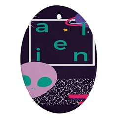 Behance Feelings Beauty Space Alien Star Galaxy Oval Ornament (two Sides)