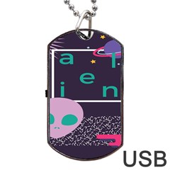 Behance Feelings Beauty Space Alien Star Galaxy Dog Tag Usb Flash (two Sides)