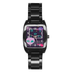 Behance Feelings Beauty Space Alien Star Galaxy Stainless Steel Barrel Watch by Mariart