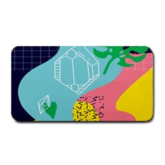 Behance Feelings Beauty Waves Blue Yellow Pink Green Leaf Medium Bar Mats by Mariart