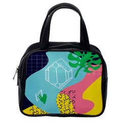 Behance Feelings Beauty Waves Blue Yellow Pink Green Leaf Classic Handbags (one Side) by Mariart