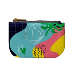 Behance Feelings Beauty Waves Blue Yellow Pink Green Leaf Mini Coin Purses by Mariart