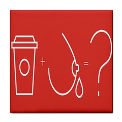 Caffeine And Breastfeeding Coffee Nursing Red Sign Tile Coasters