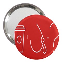 Caffeine And Breastfeeding Coffee Nursing Red Sign 3  Handbag Mirrors by Mariart