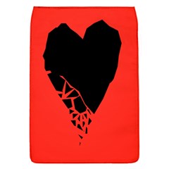 Broken Heart Tease Black Red Flap Covers (s)  by Mariart