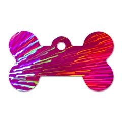 Zoom Colour Motion Blurred Zoom Background With Ray Of Light Hurtling Towards The Viewer Dog Tag Bone (two Sides) by Mariart