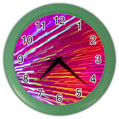 Zoom Colour Motion Blurred Zoom Background With Ray Of Light Hurtling Towards The Viewer Color Wall Clocks by Mariart