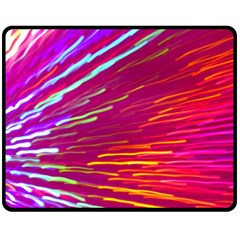 Zoom Colour Motion Blurred Zoom Background With Ray Of Light Hurtling Towards The Viewer Fleece Blanket (medium)  by Mariart