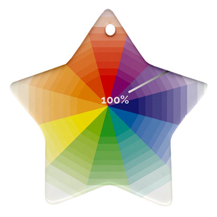 Colour Value Diagram Circle Round Ornament (Star)